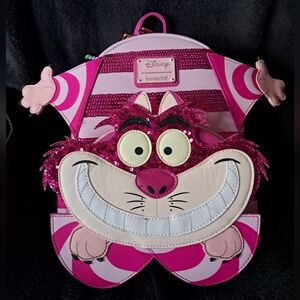 BAM Exclusive Chesire Cat Sequin Loungefly Mini Backpack